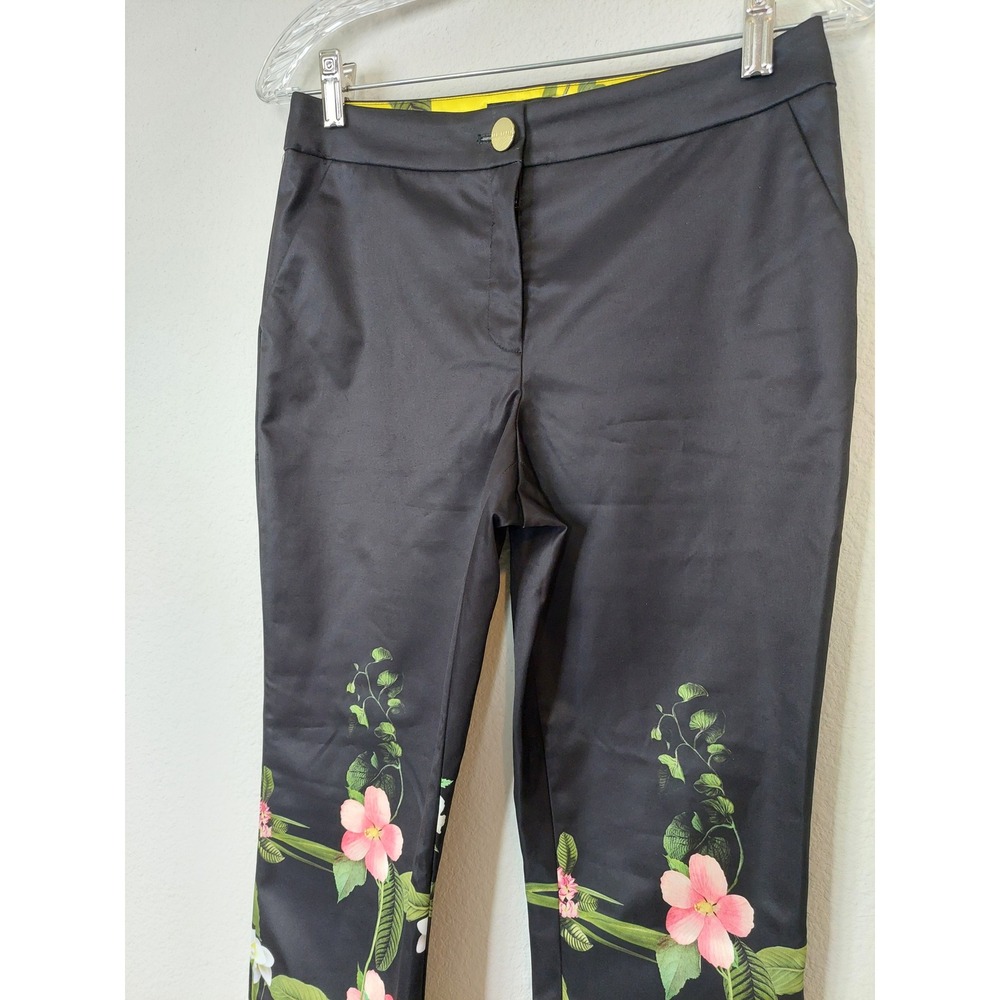 Ted Baker Hadas Secret Trellis Ankle Zip Trousers Pants Size 1 US 4 - Picture 3 of 12